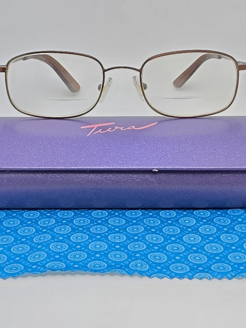 Tura M811 Brown Full Rim Eyeglasses Frame w/ Case 52-19-140